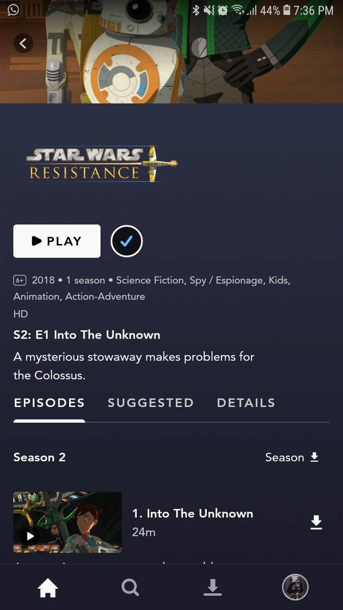 @DisneyPlusUK there is an issue with Star Wars Resistance season 1 not appearing for ppl in Ireland. We are able to get season 2 this week but still no season 1. Is there a reason for this?