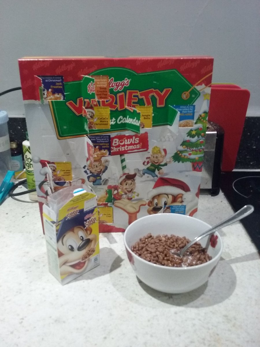 December 12: Coco Pops. Halfway through the calendar and time for more chocolaty goodness. #Kelloggs #CerealAdventCalendar