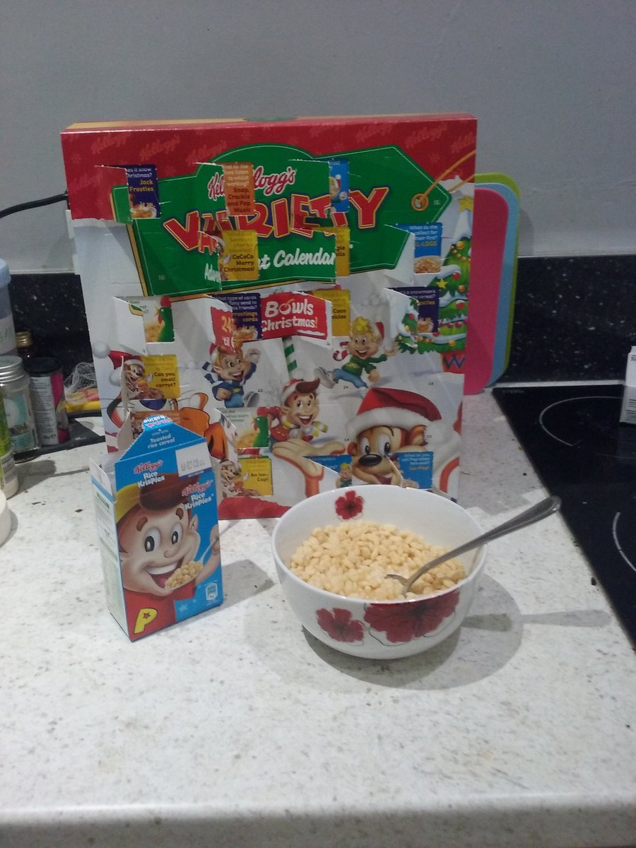 December 17: Rice Krispies. Not long left and a few doubles still to go. Will be interesting to see how they are split. #Kelloggs #CerealAdventCalendar