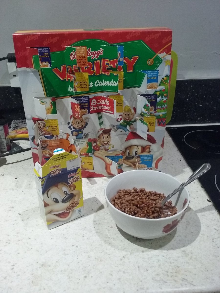 December 18: Coco Pops. The last chocolaty breakfast goodness before Christmas. #Kelloggs #CerealAdventCalendar