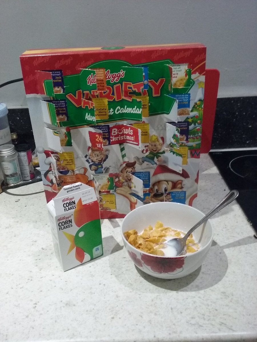 December 21: Corn Flakes. Winter solstice day and back to an old favourite. #Kelloggs #CerealAdventCalendar