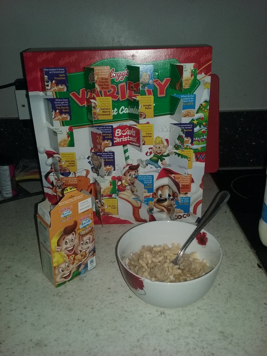 December 23: Rice Krispies Multi Grain Shapes. Only one day left to go. Sad times. #Kelloggs #CerealAdventCalendar