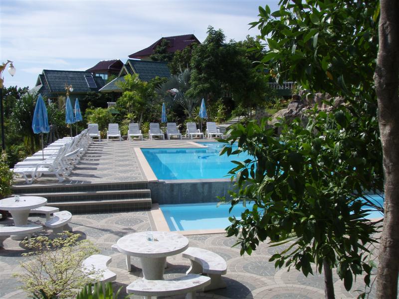 The pool at the hotel