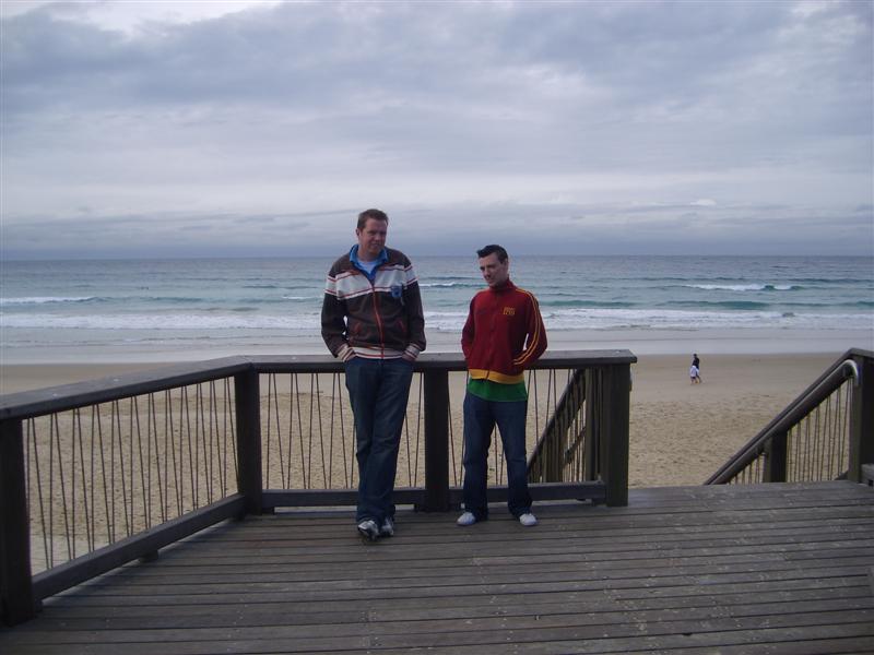 Chilling on Mooloolaba beach