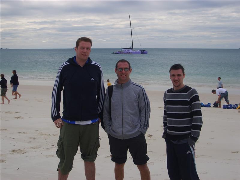 Landers, Sweets and Paddy on Whitehaven beach